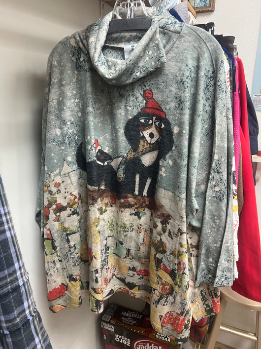 Inoah Howliday Greetings Top - one size