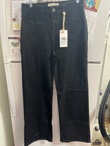 Charlie B wide leg heart pocket jeans charcoal black
