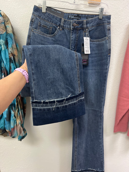 FDJ Olivia bootleg undone hem jeans