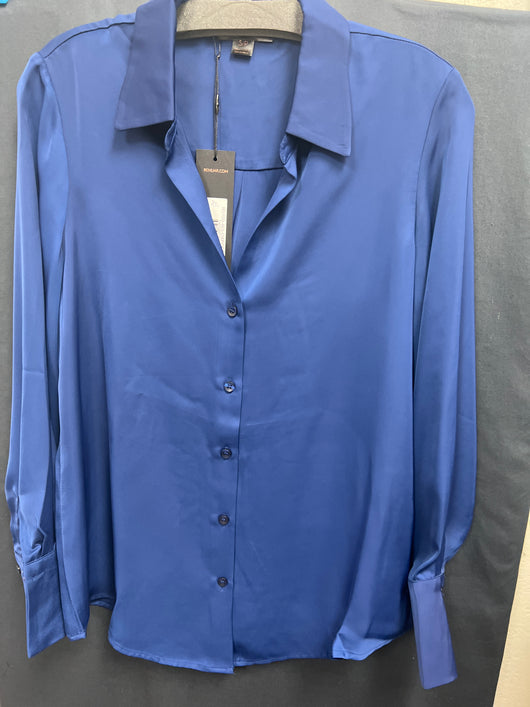 Renuar lux silky blouse oxford blue