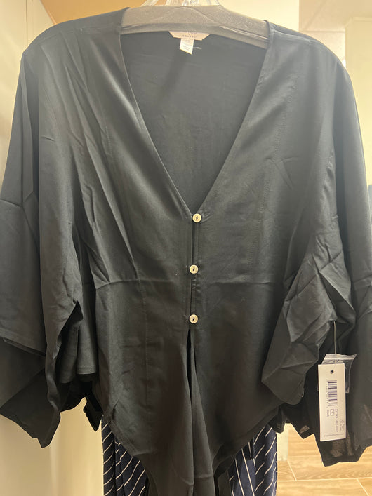 Tribal XIX Palms black tie front top