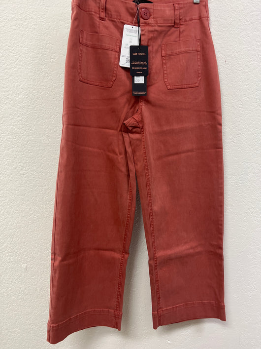 Renuar tencel wide leg crop rust