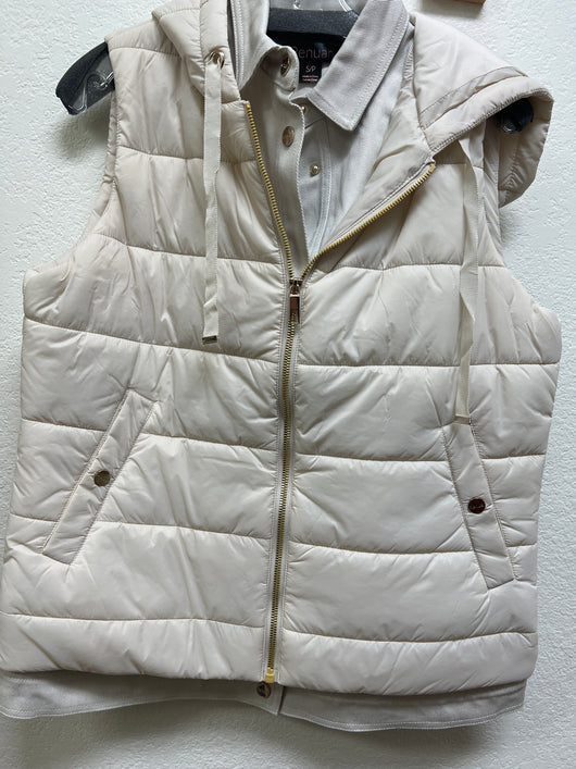 Renuar layered puffer vest oyster