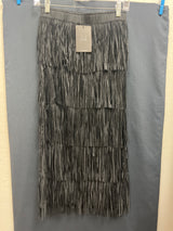 JOH black fringe mid length skirt