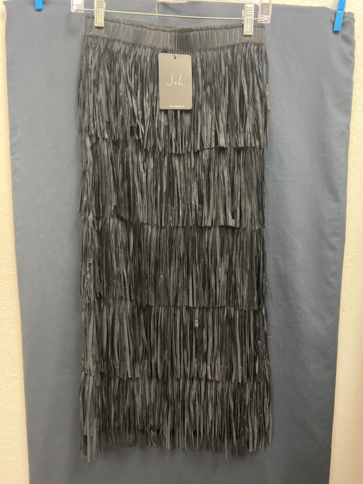 JOH black fringe mid length skirt