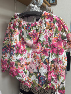 AZI pink floral Celine blouse