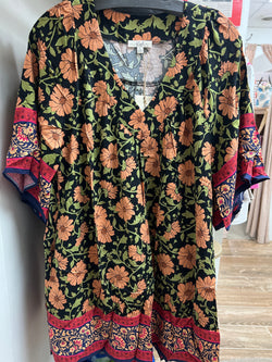 Easel black floral dress