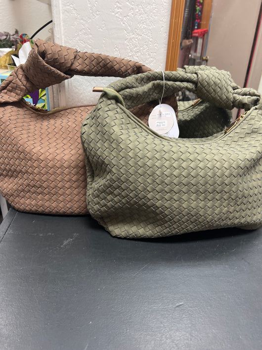 Melie bianco vegan suede woven bags