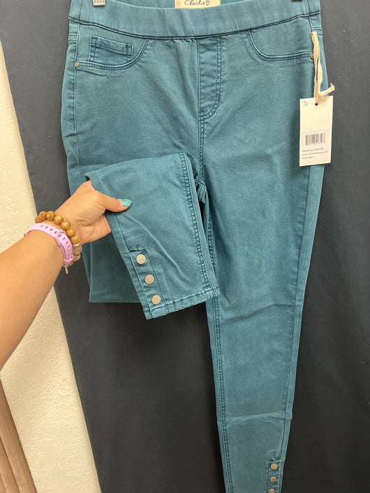 Charlie B pull on snap ankle pants