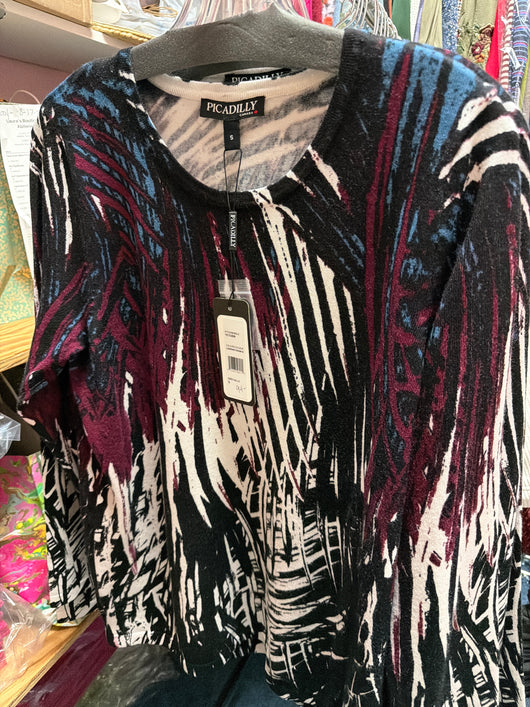 Picadilly Cabernet Multi Knit Top