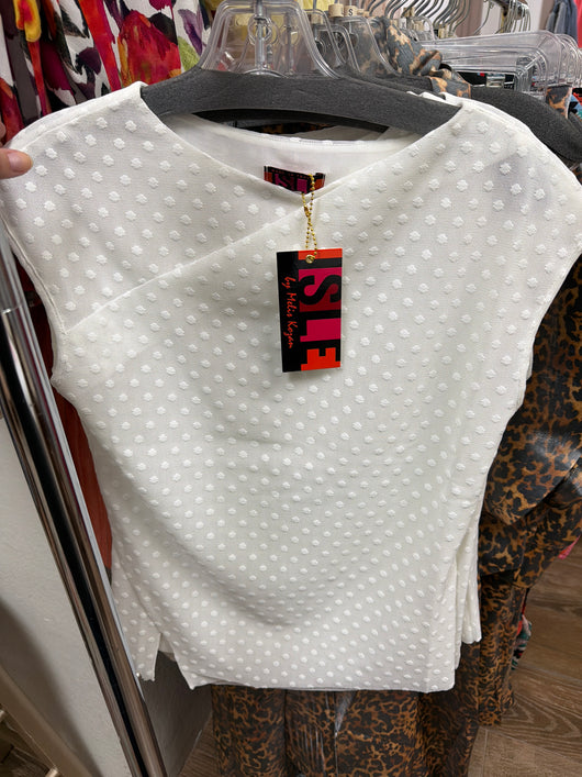 Isle white dots Olivia top