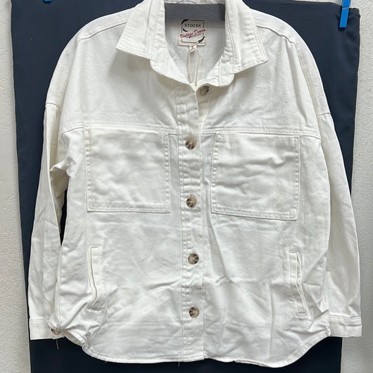 Stoosh vintage denim white oversized jacket