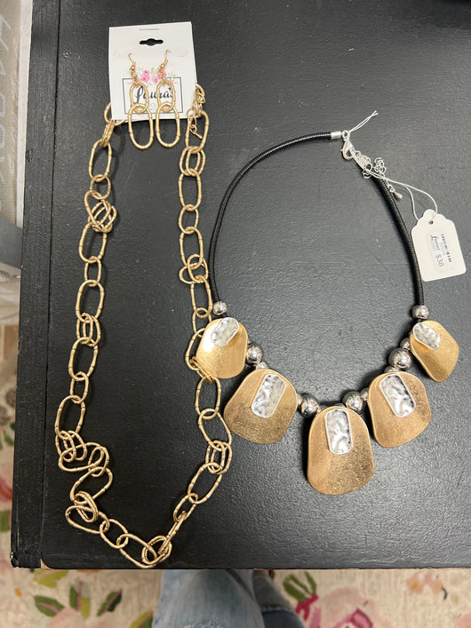Gold statement necklaces