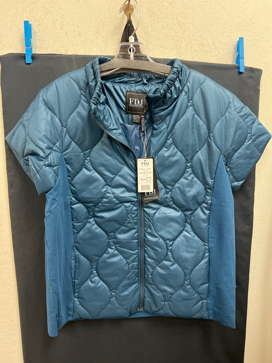 FDJ indigo puffer short sleeve jacket