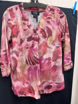 FDJ gallery print pink abstract 3/4 top