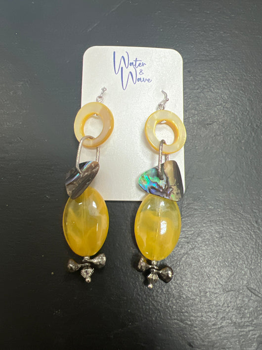Water & wave citron limoncello earrings