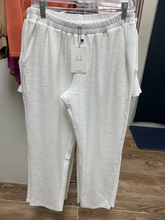 JOH white elastic band pants