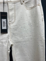 Renuar white multi rhinestone jeans