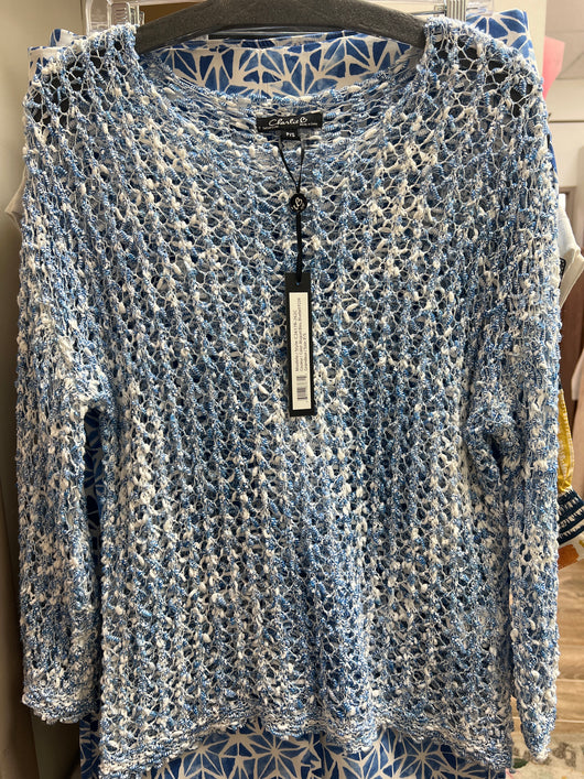 Charlie B bluebell mesh sweater
