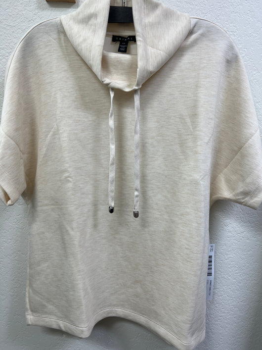 Tribal s/s cowl neck top heather oatmeal