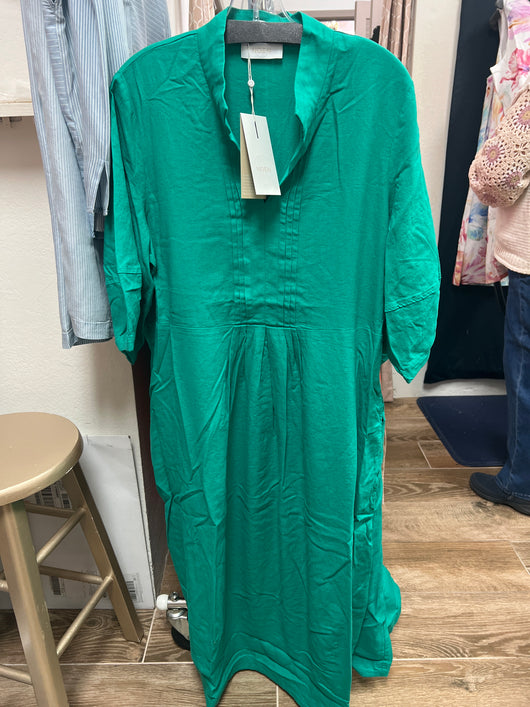Noen green pleated maxi dress