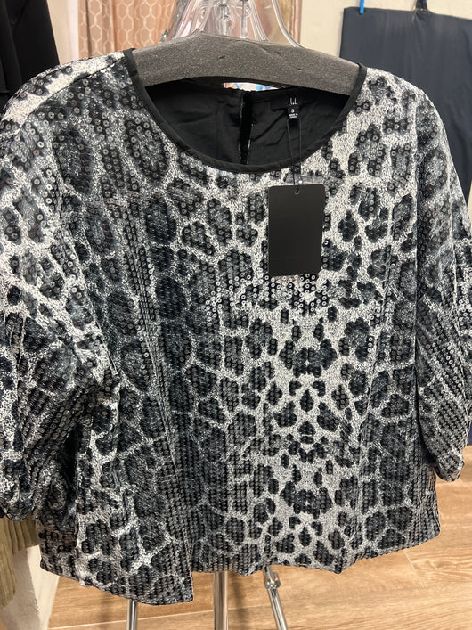 Joh leopard crew neck top