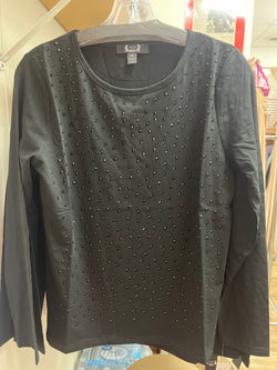 AZI black sequin top