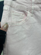 Charlie B petal pink wide leg jeans
