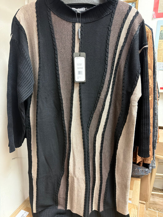 Picadilly Black Multi Sweater Dress