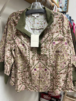 Entro taupe olive top