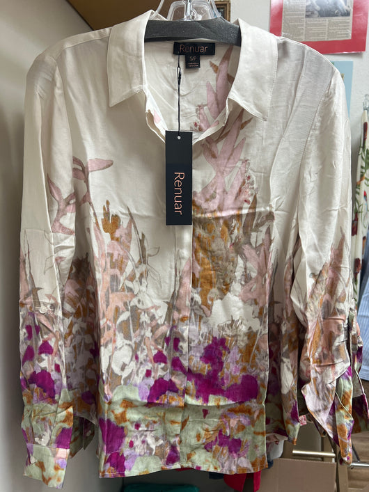 Renuar mulberry combo blouse
