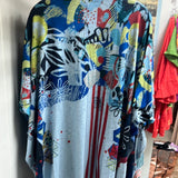 INoah blue cardi multi