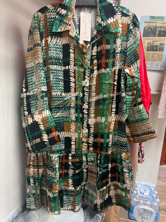 Sofia green multi dress