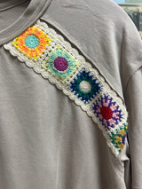 Davi & Dani crochet detail top