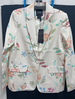 FDJ Libby print beige floral blazer