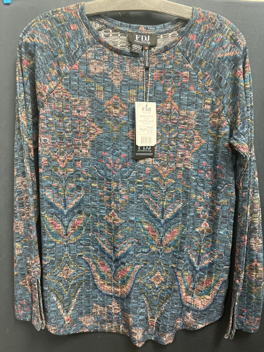 FDJ long sleeve soft ribbed shirt teal spiro