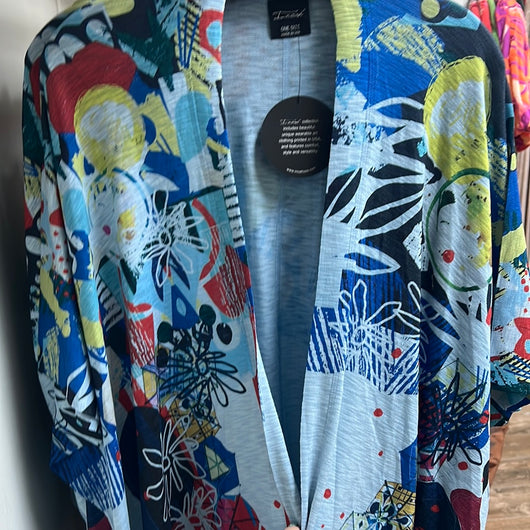 INoah blue cardi multi