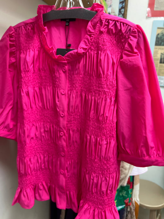 JOH pink smocked Jessica shirt
