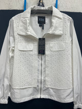 FDJ white eyelet lightweight jacket