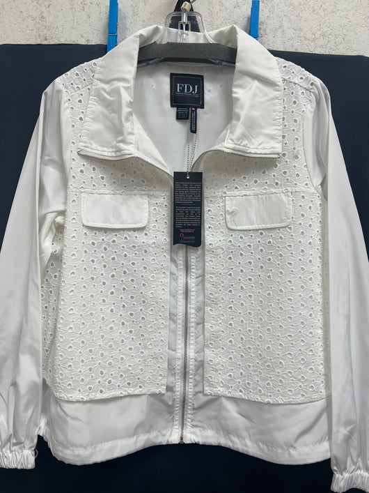 FDJ white eyelet lightweight jacket