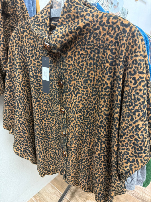 Nally & Millie leopard poncho