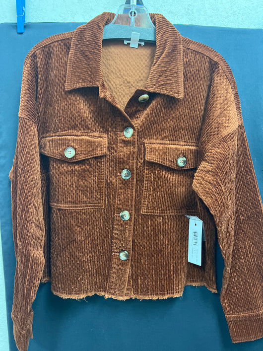 Tribal pumpkin spice corduroy shacket