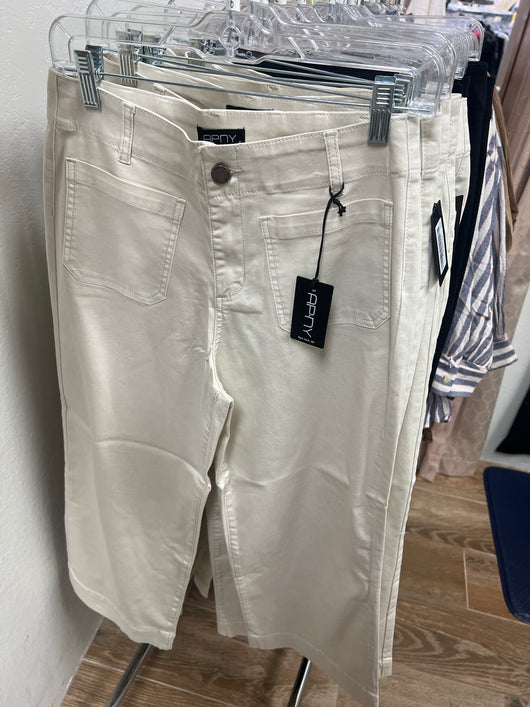 APNY natural wide leg crop pants