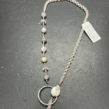 Michele Busch quartz moonstone chain necklace