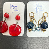 Water & wave earrings