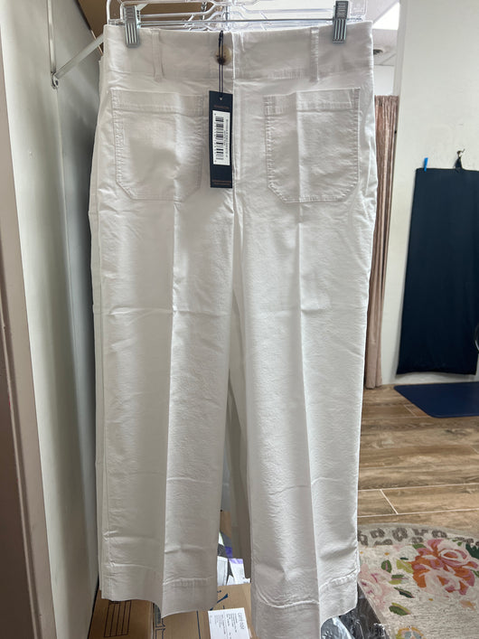 Renuar super stretch crop pant white