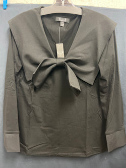 AZI black bow shirt