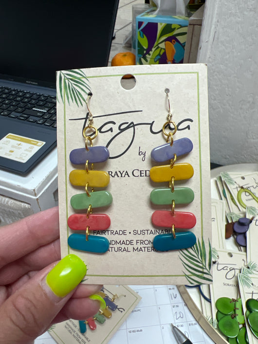Tagua fiorella earring