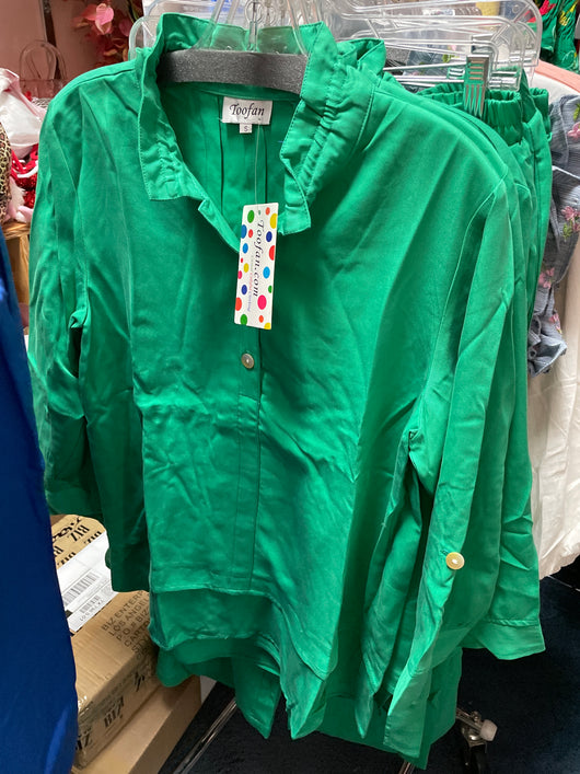 Toofan double layer green tunic
