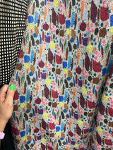 Trisha Tyler purple multi long sleeve dress